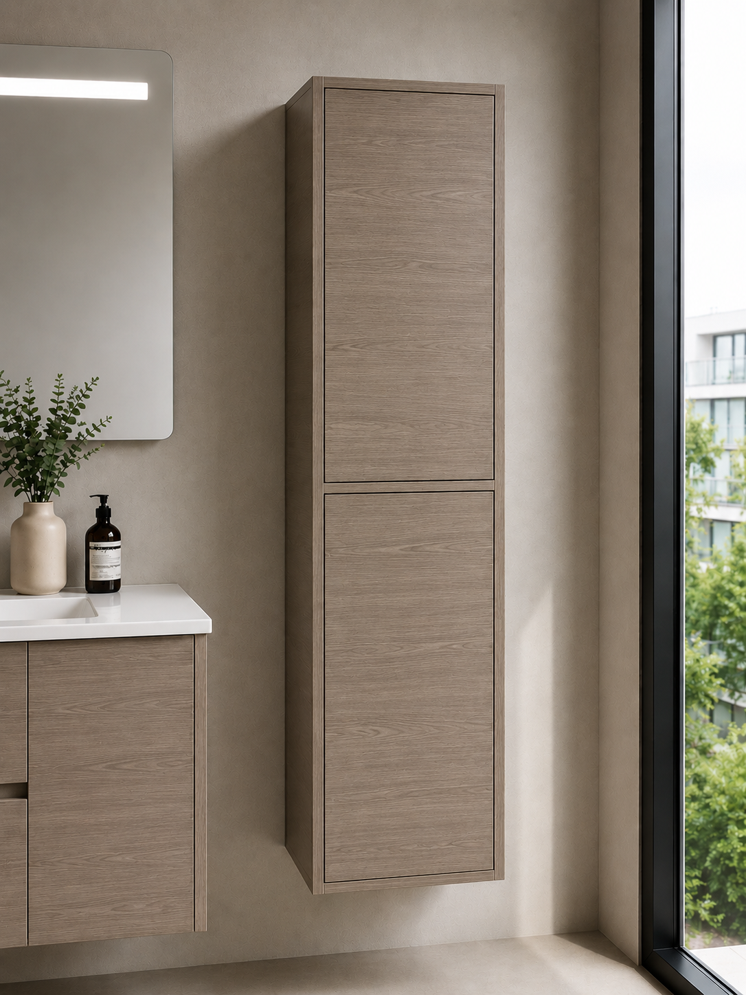 Columna de baño FLORENCIA dos puertas 140 cm