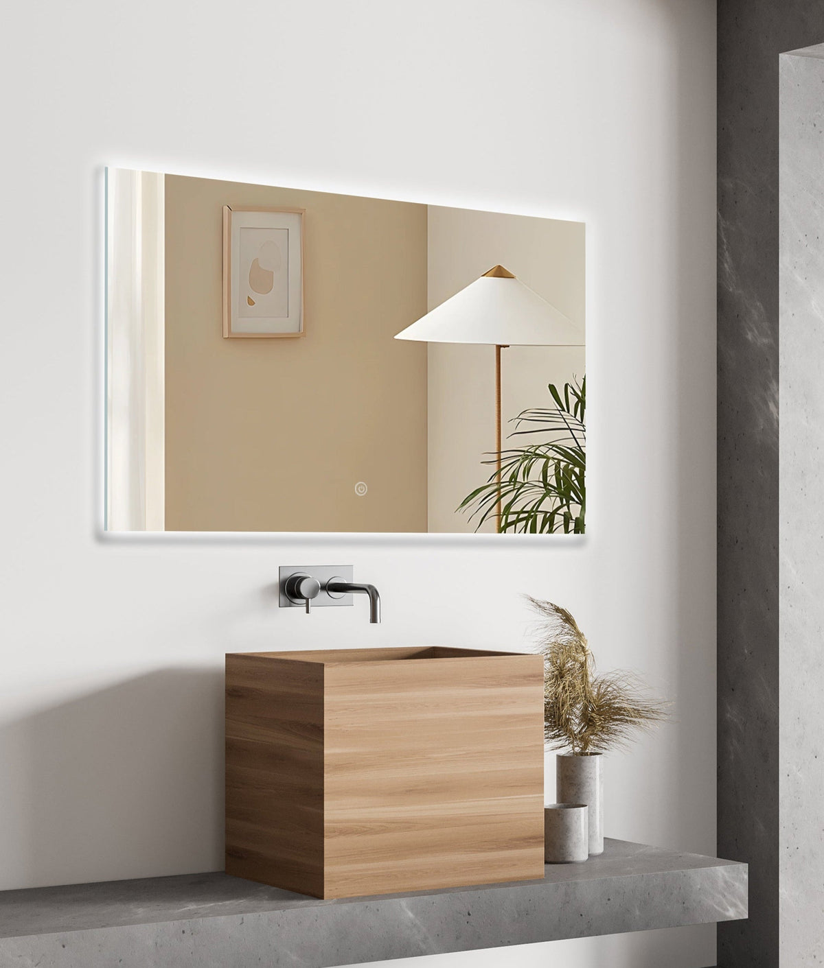 Espejo de baño LED DELTA con antivaho