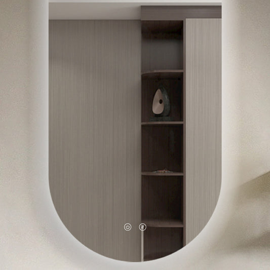 Espejo de baño LED SELENE curvo con antivaho