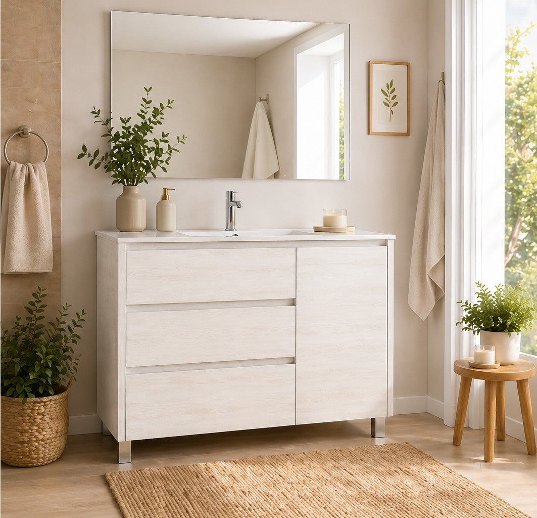 Mueble de baño con VOLUM con 3 cajones y puerta y lavabo